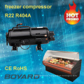 Lanhai R404A horizontal rotary refrigeration compressor for horizontal display cabinet